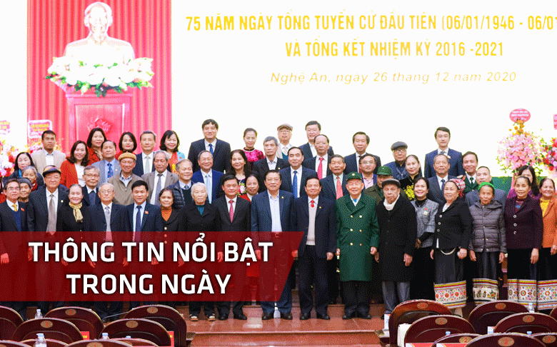 Nghệ An: Thông tin nổi bật ngày 26/12