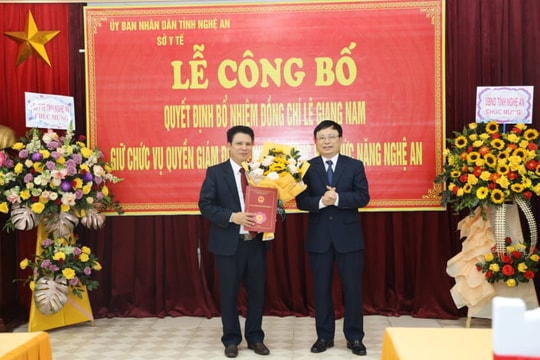 Bổ nhiệm quyền Giám đốc Bệnh viện Phục hồi chức năng Nghệ An