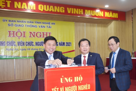 Sở Giao thông Vận tải Nghệ An phát động ủng hộ Tết Vì người nghèo năm 2021