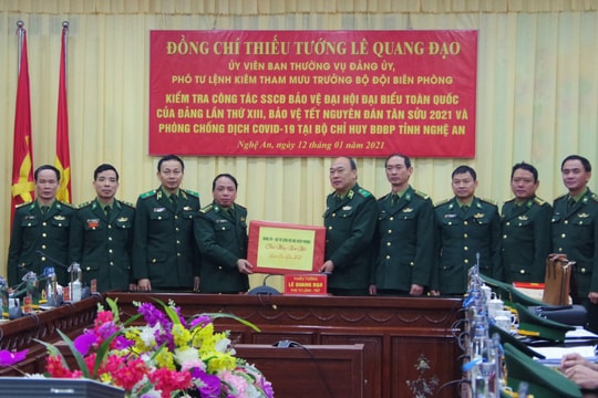 Bộ Tư lệnh BĐBP kiểm tra công tác sẵn sàng chiến đấu, phòng, chống dịch Covid-19 tại Nghệ An