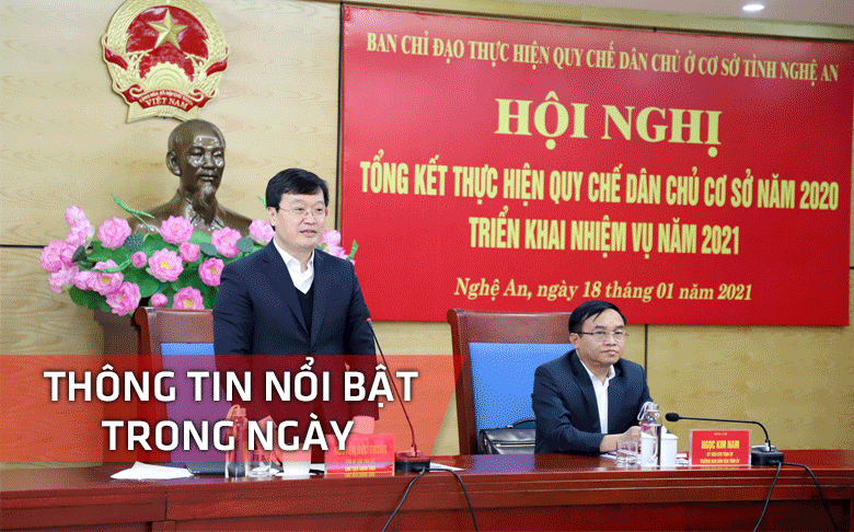 Nghệ An: Thông tin nổi bật ngày 18/1