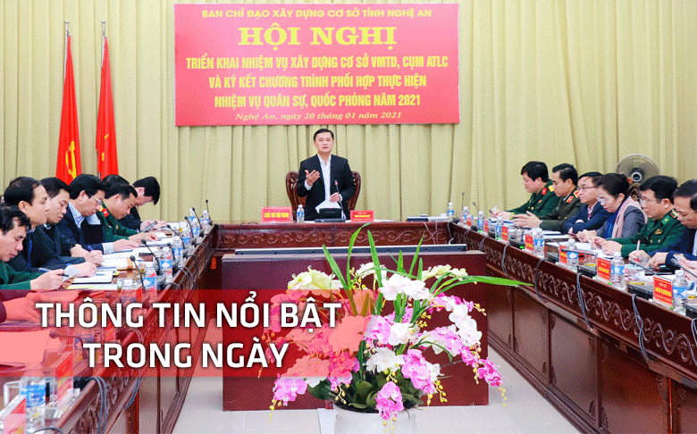Nghệ An: Thông tin nổi bật ngày 20/1