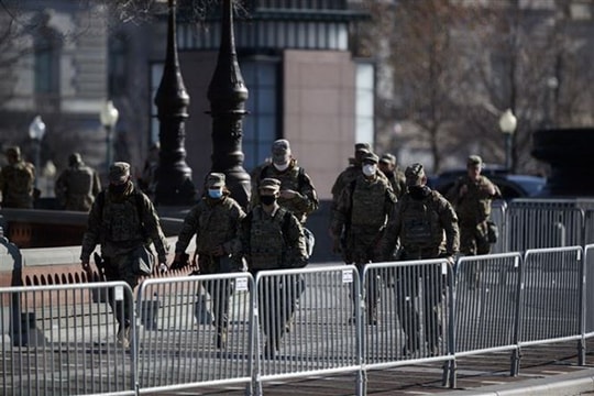 Hàng trăm binh sỹ lực lượng Vệ binh quốc gia Mỹ tham gia bảo vệ lễ nhậm chức nhiễm Covid-19 