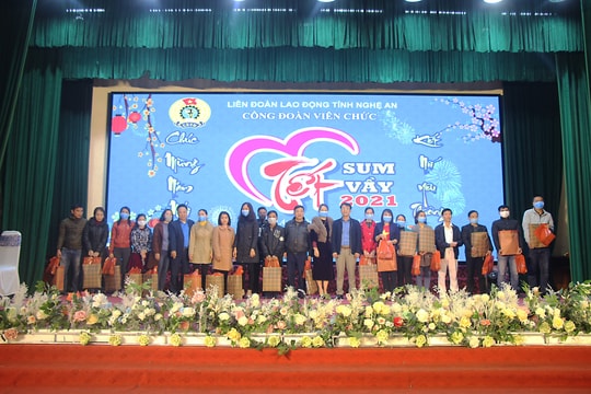 Công đoàn Viên chức Nghệ An tổ chức 'Tết sum vầy - Kết nối yêu thương'