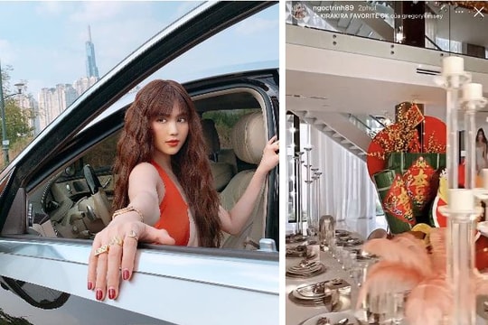 Ngọc Trinh gây 'sốt' khi trang trí biệt thự 40 tỷ đón tết Tân Sửu 