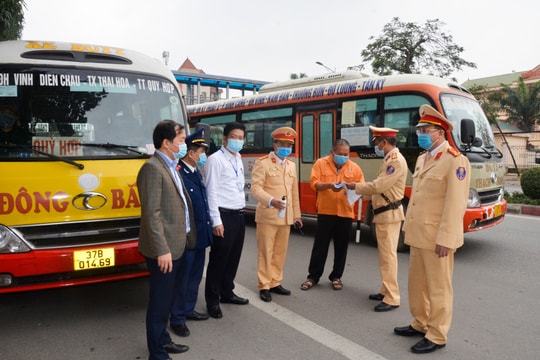 Nghệ An kiểm tra hoạt động vận tải khách tết Tân Sửu năm 2021