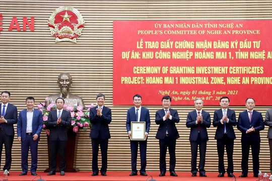 Phấn đấu trong 2 năm, thu hút nguồn vốn 1 tỷ USD đầu tư vào KCN Hoàng Mai 1