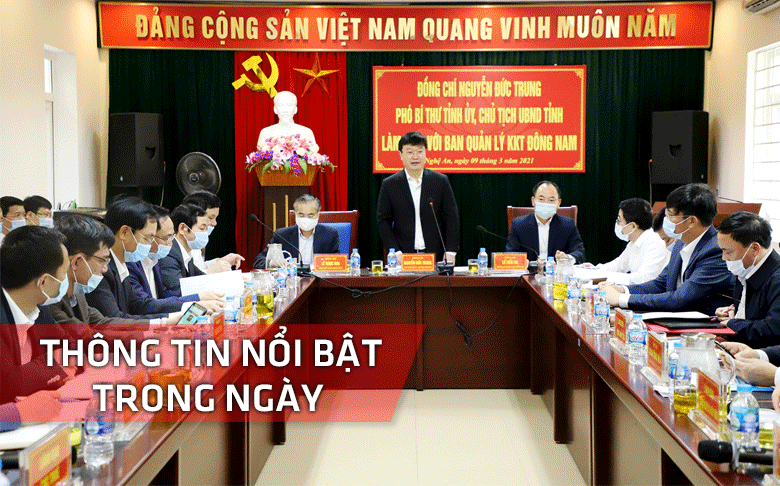Nghệ An: Thông tin nổi bật ngày 9/3