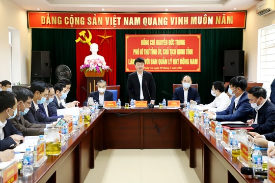 Phấn đấu xây dựng Khu kinh tế Đông Nam Nghệ An trở thành động lực phát triển