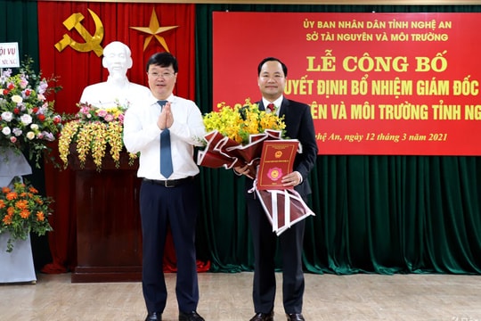 Nghệ An bổ nhiệm tân Giám đốc Sở Tài nguyên và Môi trường