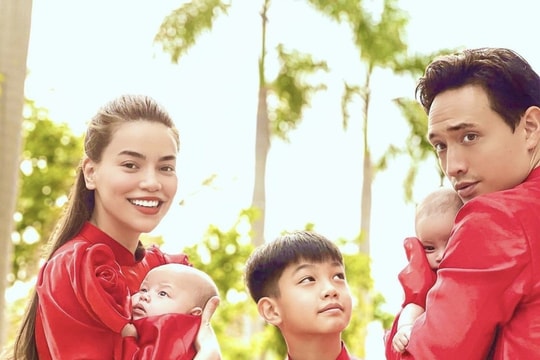 Cặp song sinh 4 tháng tuổi đáng yêu của Hà Hồ - Kim Lý