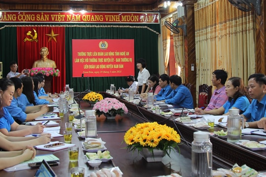 Liên đoàn lao động Nam Đàn chung tay thực hiện mục tiêu xây dựng nông thôn mới kiểu mẫu