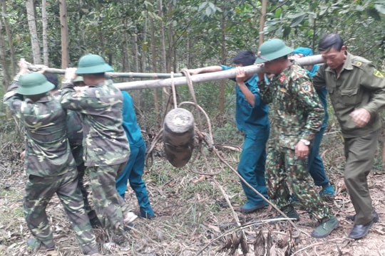 Công binh Nghệ An phá nổ quả bom nặng gần 230 kg