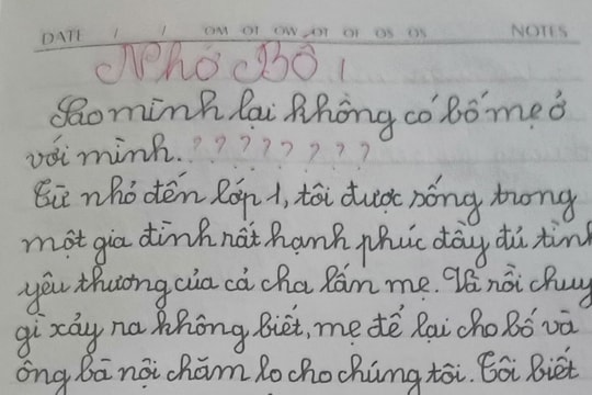 Xúc động nhật ký của con gái 9 tuổi có cha tù tội