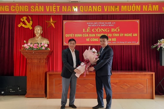 Diễn Châu có tân Phó Bí thư Thường trực Huyện ủy 