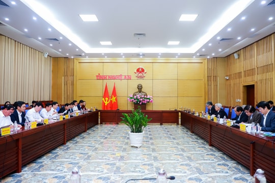 Thống nhất 8 nội dung Tổ Tư vấn phát triển kinh tế - xã hội sẽ tư vấn cho tỉnh Nghệ An năm 2021