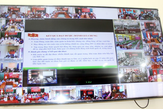 Hình ảnh các điểm cầu trực tuyến học tập Nghị quyết Đại hội XIII của Đảng tại Nghệ An