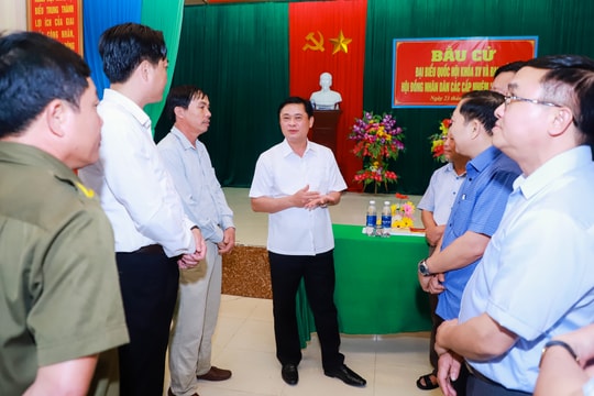 Bí thư Tỉnh ủy Thái Thanh Quý kiểm tra công tác chuẩn bị bầu cử tại huyện Tân Kỳ