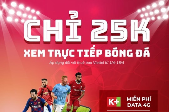Xem trọn bộ Ngoại hạng Anh, Cup C1 chỉ với 25.000 đồng/tháng trên TV360