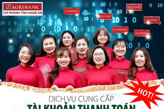 Agribank Nghệ An cấp tài khoản thanh toán số đẹp cho khách hàng