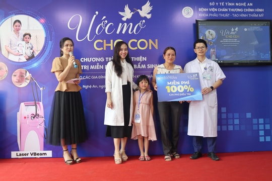 Cơ hội ‘vàng’ được điều trị u, bớt máu miễn phí dành cho trẻ em có hoàn cảnh khó khăn ở Nghệ An 