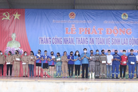 Liên đoàn lao động phát động Tháng Công nhân 2021 tại Nghĩa Đàn