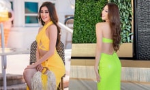 Khánh Vân mặc nổi bật tại Miss Universe