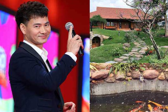 Cận cảnh 'biệt phủ' 4 mặt là gỗ tự nhiên của Xuân Bắc, như resort 5 sao ở Hà Nội