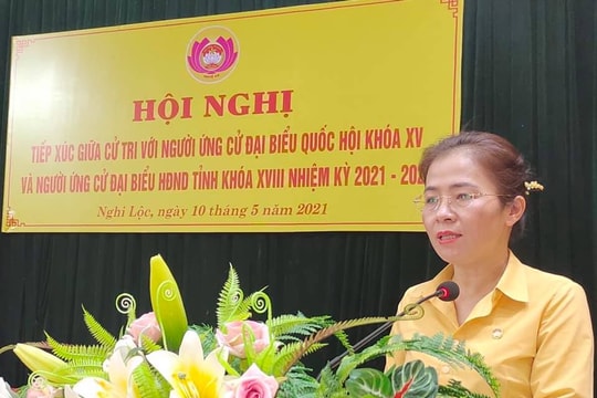 Ứng cử viên đại biểu Quốc hội và HĐND tỉnh tiếp xúc cử tri tại Nghi Lộc