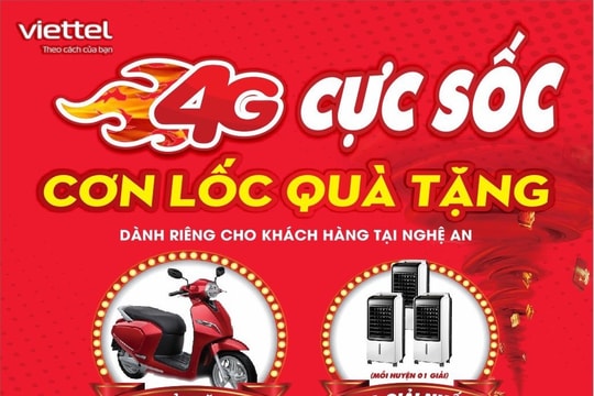 Khách hàng Viettel Nghệ An có cơ hội trúng xe máy điện VinFast và nhiều quà tặng hấp dẫn