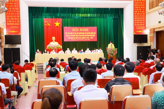 Ứng cử viên đại biểu Quốc hội, HĐND tỉnh vận động bầu cử tại huyện Nam Đàn