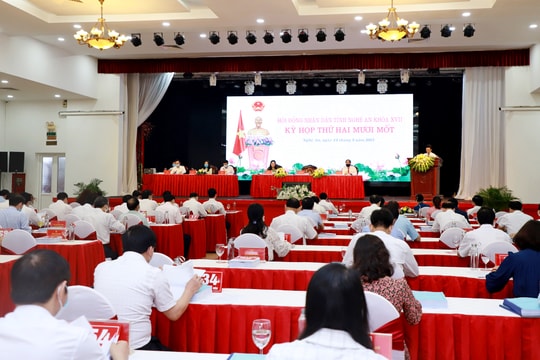 HĐND tỉnh Nghệ An khóa XVII tổ chức kỳ họp thứ 21