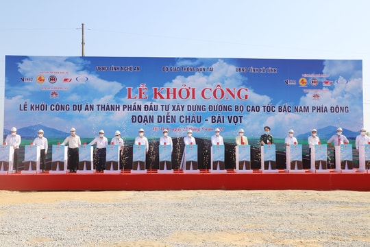 Khởi công dự án đường cao tốc đoạn Diễn Châu - Bãi Vọt