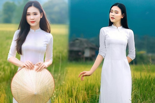 Hoa khôi sinh viên Nghệ An từng thi HHVN 2020 khoe nhan sắc ngọt ngào với áo dài trắng