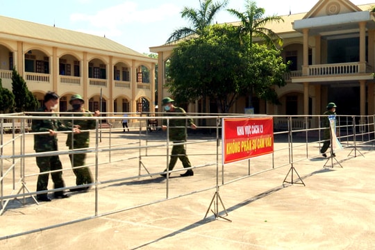 Diễn Châu: Cách ly tập trung 75 trường hợp F1 của ca dương tính sau khi sang Lào   