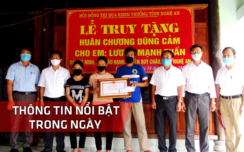 Nghệ An: Thông tin nổi bật ngày 10/6