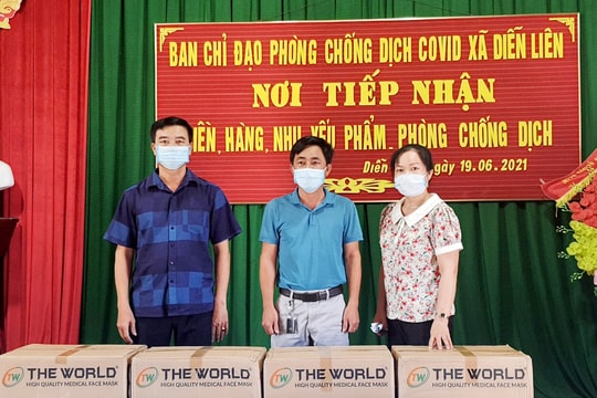 Sàn BĐS Tâm Quê ủng hộ 140 nghìn khẩu trang và 700 két nước lọc cho người dân vùng dịch Diễn Châu