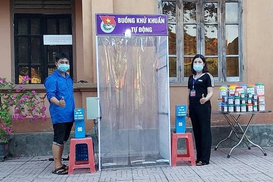Thanh niên Nghệ An chế tạo buồng khử khuẩn tự động góp phần cùng cộng đồng chống dịch