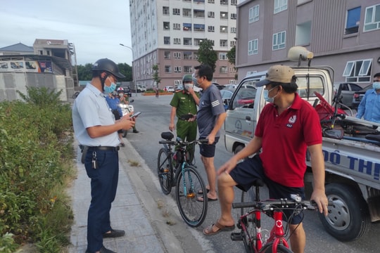 TP Vinh xử phạt 14 trường hợp đi xe đạp thể dục buổi sáng