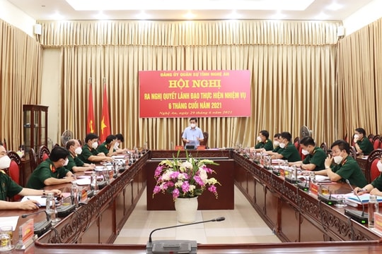Đảng ủy Quân sự tỉnh ra nghị quyết lãnh đạo thực hiện nhiệm vụ 6 tháng cuối năm