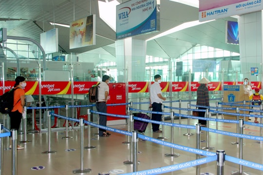 Công dân nhập cảnh qua Cảng  hàng  không Quốc tế Vinh  được cách ly tập trung 21 ngày  