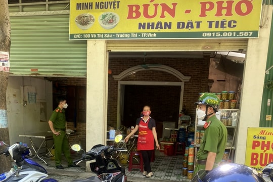 TP. Vinh: Thêm quán cà phê, ăn sáng bị xử phạt vì phục vụ khách tại chỗ