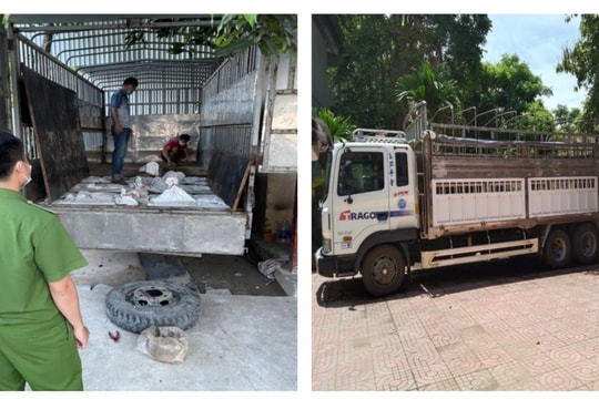 Bắt quả tang đối tượng vận chuyển trái phép 12 tấn quặng thiếc 