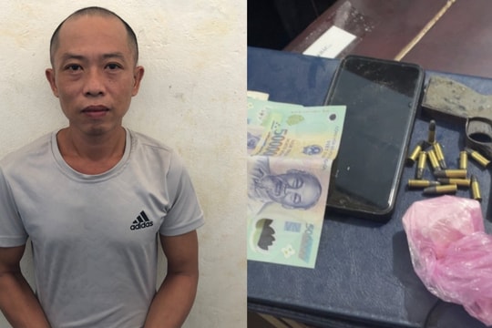 Bắt đối tượng buôn ma túy 'thủ' theo súng đạn quân dụng