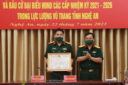 Bộ CHQS tỉnh tổng kết công tác bầu cử Đại biểu Quốc hội khóa XV và đại biểu HĐND các cấp