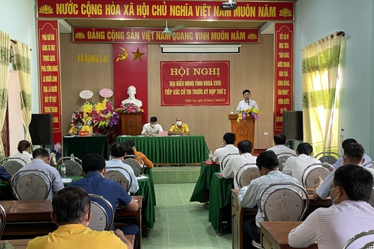 Đại biểu HĐND tỉnh Nghệ An khóa XVIII tiếp xúc cử tri các huyện Nghĩa Đàn, Quỳnh Lưu