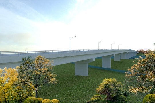  Con Cuông khởi công xây dựng cầu Thanh Nam bắc qua sông Lam