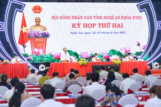 Kỳ họp thứ hai, HĐND tỉnh Nghệ An khóa XVIII xem xét, quyết nghị nhiều nội dung quan trọng