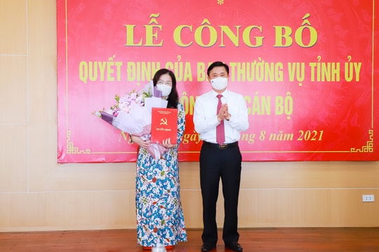 Đồng chí Nguyễn Thị Kim Chi giữ chức Bí thư Đảng ủy Khối Các cơ quan tỉnh Nghệ An