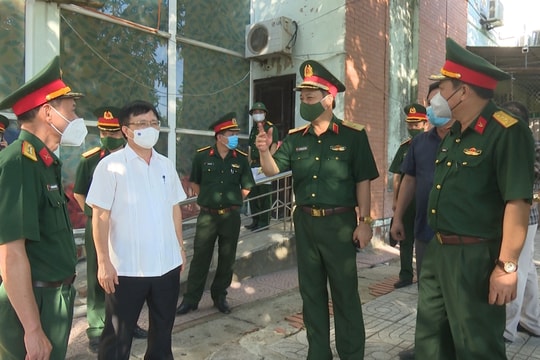 Kiểm tra công tác chuẩn bị Bệnh viện dã chiến tại thị xã Cửa Lò